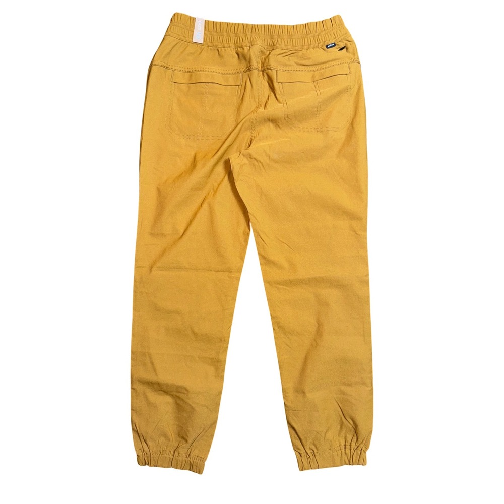 Prana Womens‎ Yellow Jogger Pants Elastic Waist Drawstring Pockets Size 10 - Picture 2 of 16